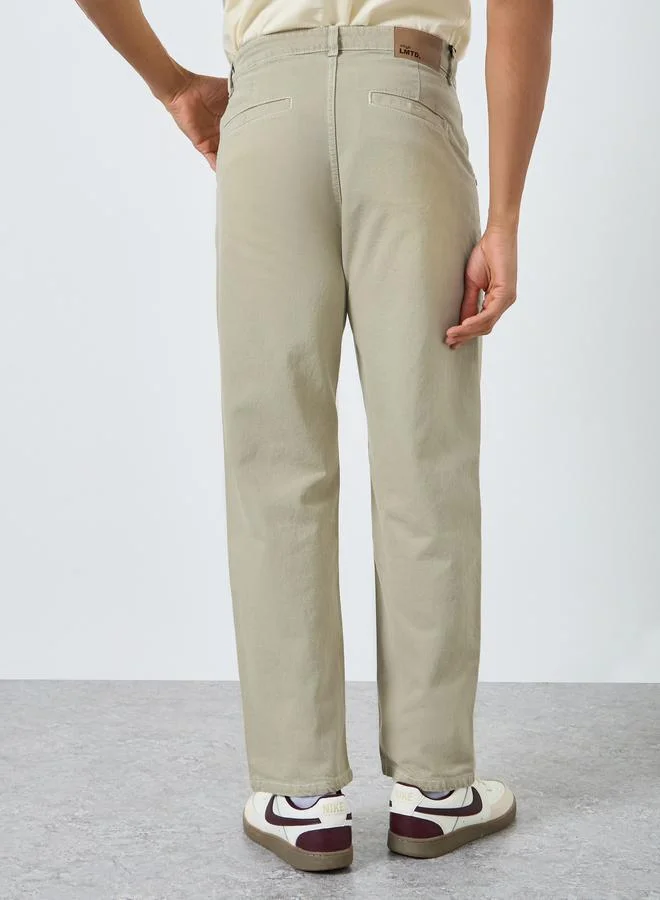 Styli beige Men Beige Relaxed Fit Pleated Jeans for Men | Best Price UAE